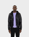 LIAM MEN'S LEATHER JACKET WITH HOOD